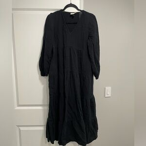 Universal Thread Target gauze long sleeve dress black XS LIKE NEW